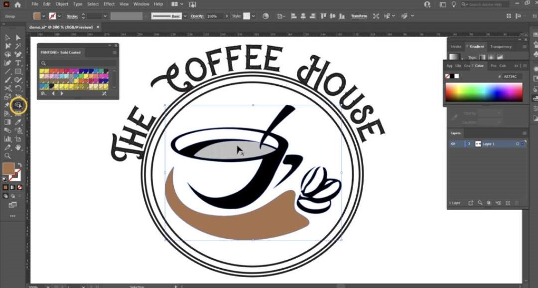 Choix des couleurs et typographie dans Illustrator